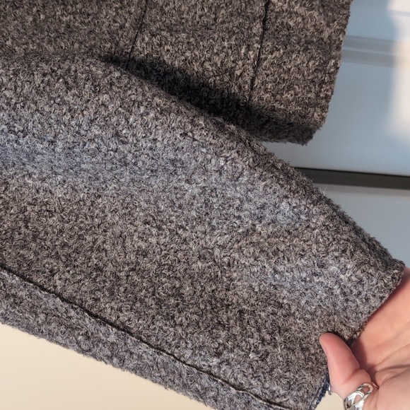 Grey Brushed Bomber Jacket - Picture 7 of 8